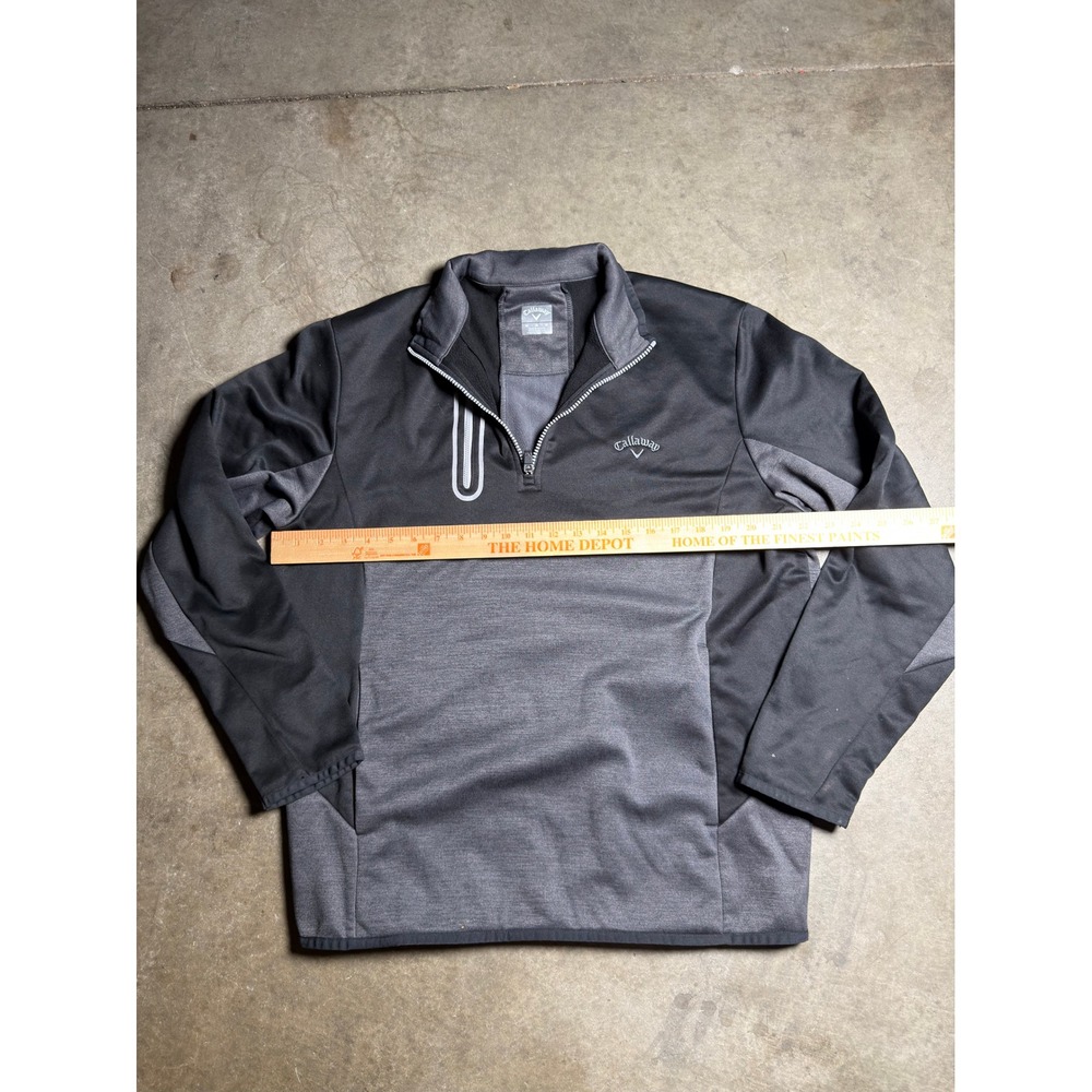 Callaway Quarter Zip Pullover Grey Black Mens Size Medium